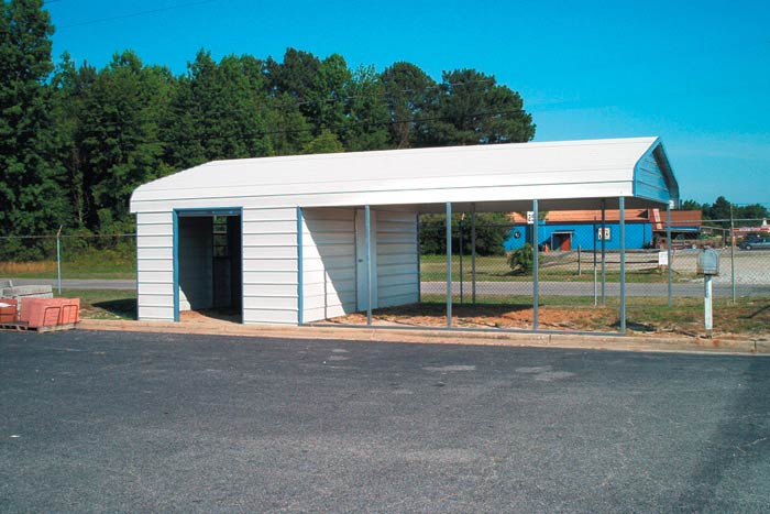 Metal Carports with Storage Shed